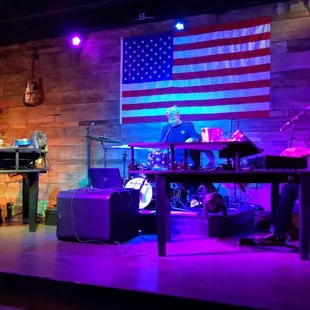 Stage with musicians