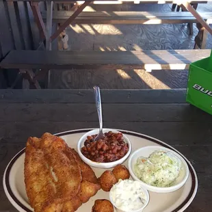 Ponga (white fish) dinner.... Delish!