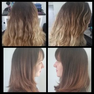 Deep conditioning treatment and rejuvenated hair color