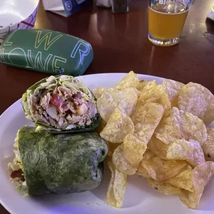 Chicken bacon ranch wrap with NO CHICKEN! I tried to ask for a side of ranch and was ignored.