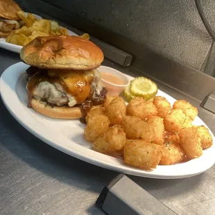 Mushroom and Swiss burger