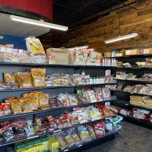 Inside grocery area