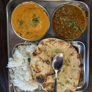 Vegetarian Korma and Dal Makhani....Delicious