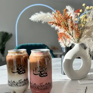 Habibi and Red Velvet latte