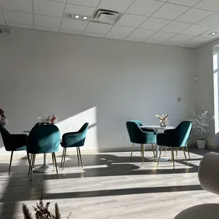 Tables on the right side when you enter