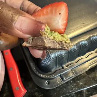 Dubai chocolate paired with strawberry