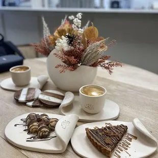 Date tart and kinder bites (very sweet)