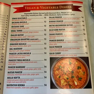 Vegetarian dishes