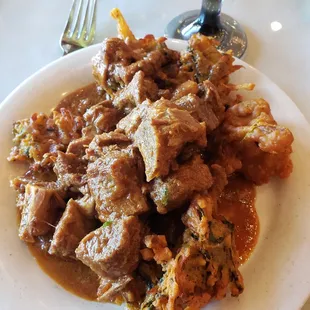 Goat Curry, Pakora, Chicken Briyani.