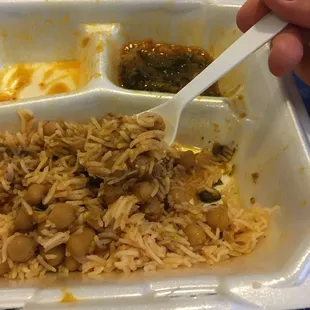 Chana masala and aali palak