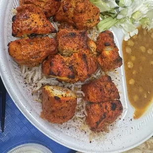 Spicy Chicken Kabob Plate