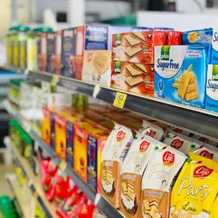 a variety of snacks on display