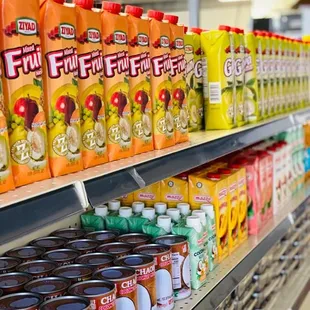 a variety of fruit drinks
