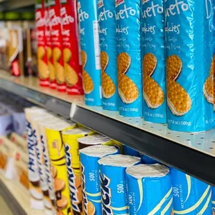 a variety of snacks on display