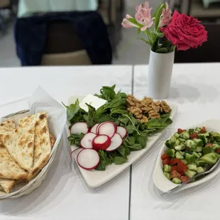 Panir Sabzi and Shiraz with their freshly baked bread