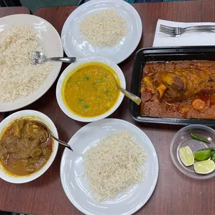 Goat Curry 10/10 Lamb Shank Platter 10/10 Daal 10/10