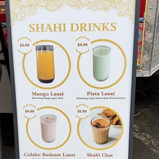 Different flavors of lassi