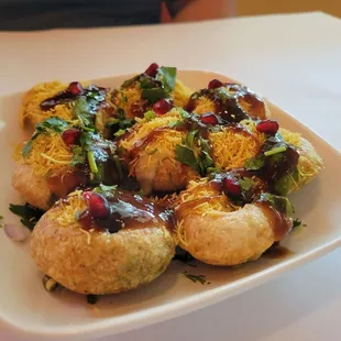 Their special puri, delicious!  Our first time trying