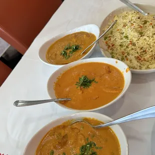 Paneer Tikka Gravy Butter Chicken Chicken Korma Fried Rice That CK was exploding with flavor so Color me curry and smell me butter