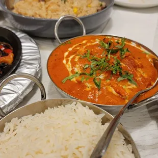 Butter Chicken  House Fried Rice Basmati Rice