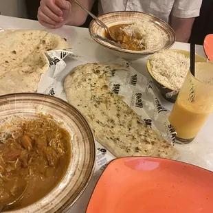 Butter chicken N3. Garlic Naan