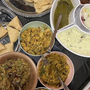 a variety of dishes