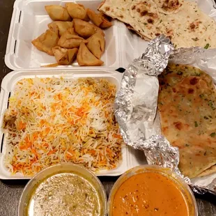 a variety of food items