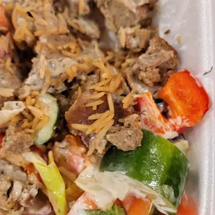 Seved in white Styrofoam containers. What happened to the branded Shahs containers.