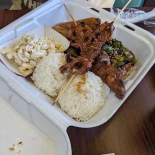 Filipino style bbq plate