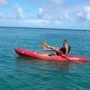 I took a fall trying to paddle kayak