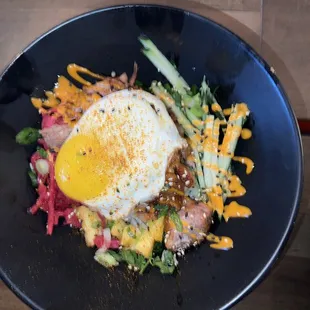 Hawaiian Bimbimbap bowl - so , coconut rice