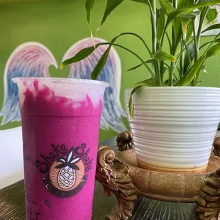 Dragon Fruit smooth + Lychee jelly
