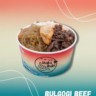 Korean BBQ food. Our Shake Bowl with bulgogi/Beef