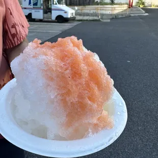 a person holding a plate of shaka