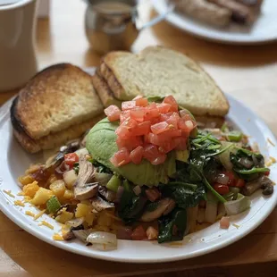 California Veggie Scramble w/ Sourdough Toast l