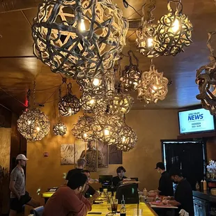 Over bar area. Very cozy.