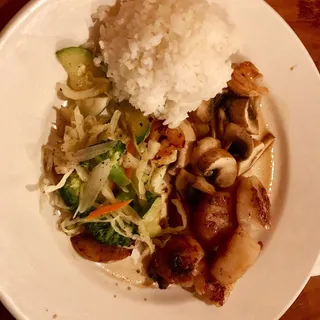 Hibachi Shrimp and Scallops Lunch