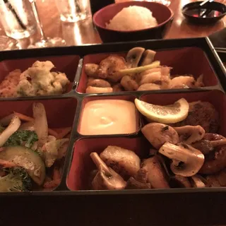 Hibachi Shrimp and Scallops Bento Box