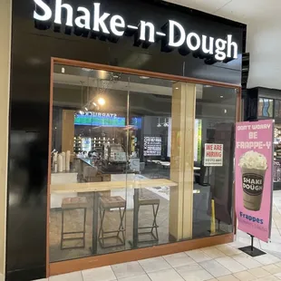 the entrance to the store