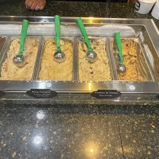 a variety of ice creams