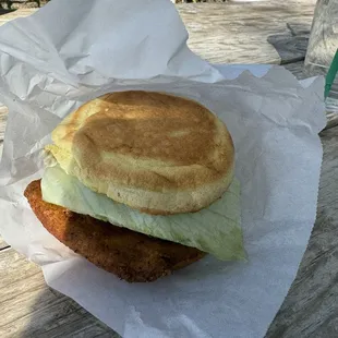 Chicken green chili sandwich