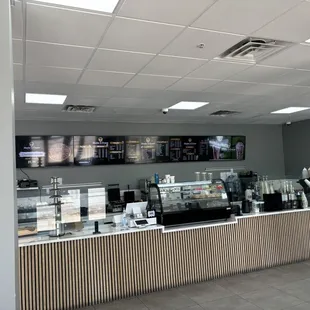 Counter with menu board