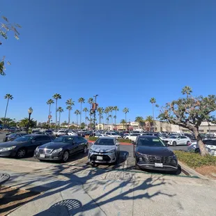Parking lot in the plaza