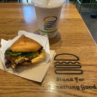 Strawberry Shake &amp;  ShackBurger