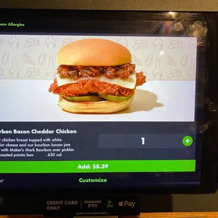 Bourbon Bacon Cheddar Chicken Sandwich