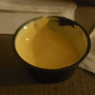 Half a container of cheese.