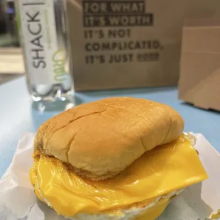 Double Egg &amp; Cheese Breakfast Sandwich