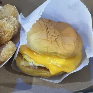 Double Egg &amp; Cheese Breakfast Sandwich