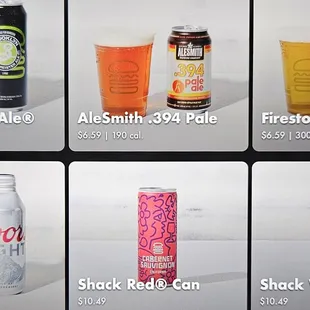 Menu - alcohol
