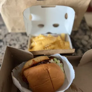 Korean BBQ Burger &amp; Cheese Fries